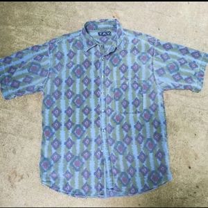 Vintage Blue Aztec Shirt